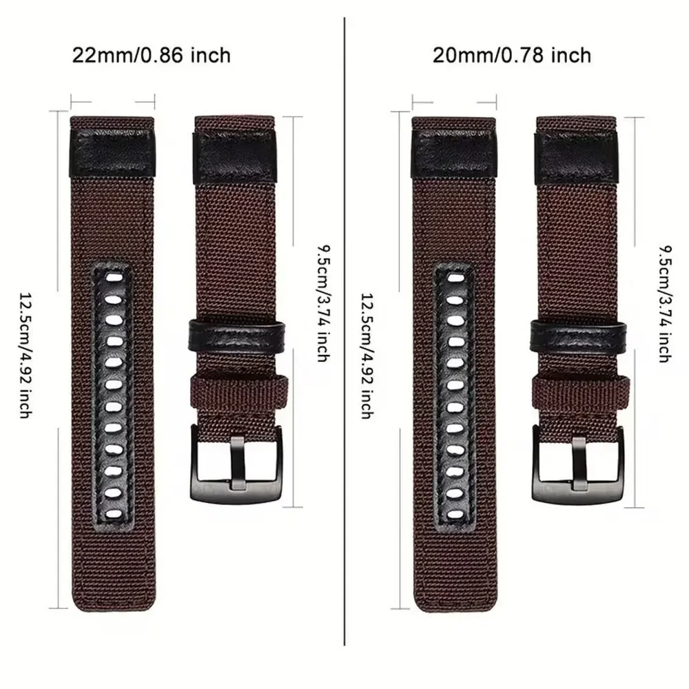 Nylon Green Watch Straps Unisex Replacement Straps for Sports Watches 20MM New